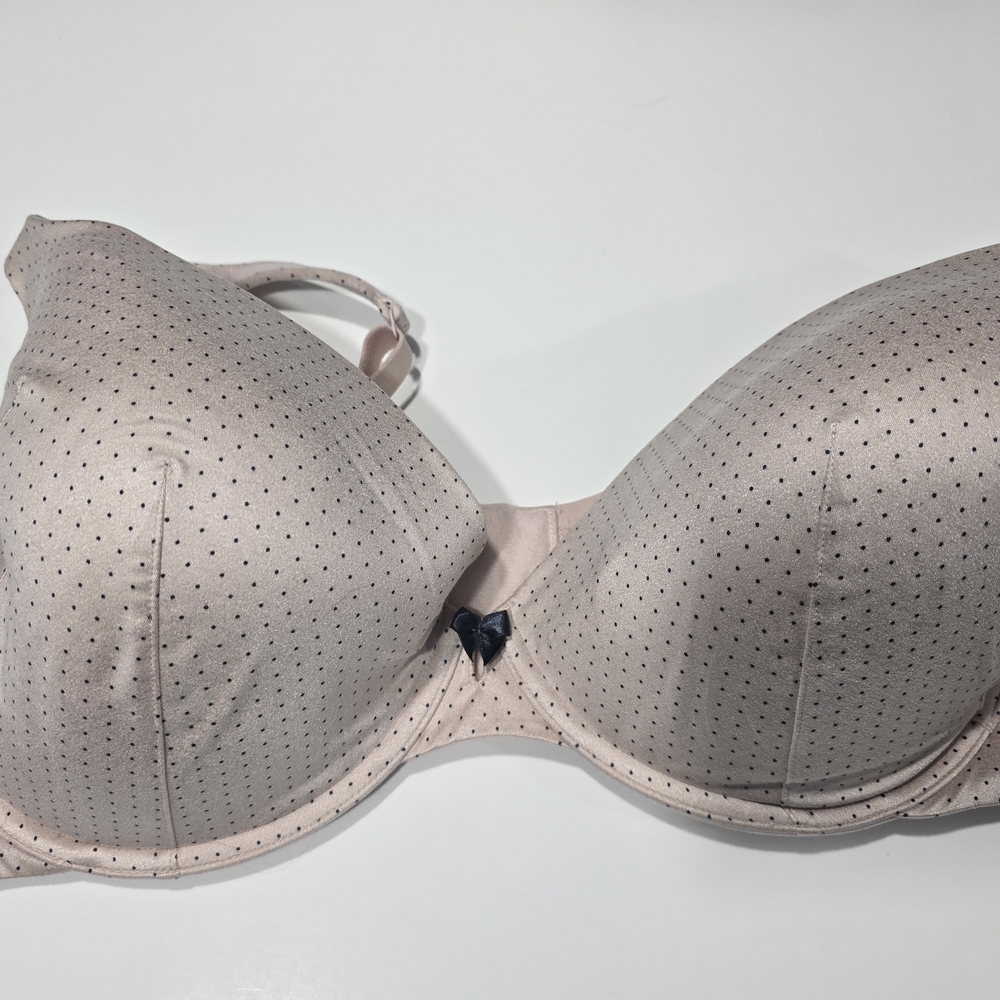 NWT 46DD Lane Bryant Uplift Plunge Polka Dot Underwire Bra 4 Hooks